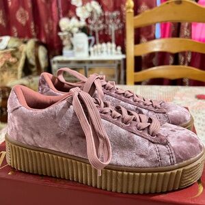 Pink Velvet Women's Sneakers
